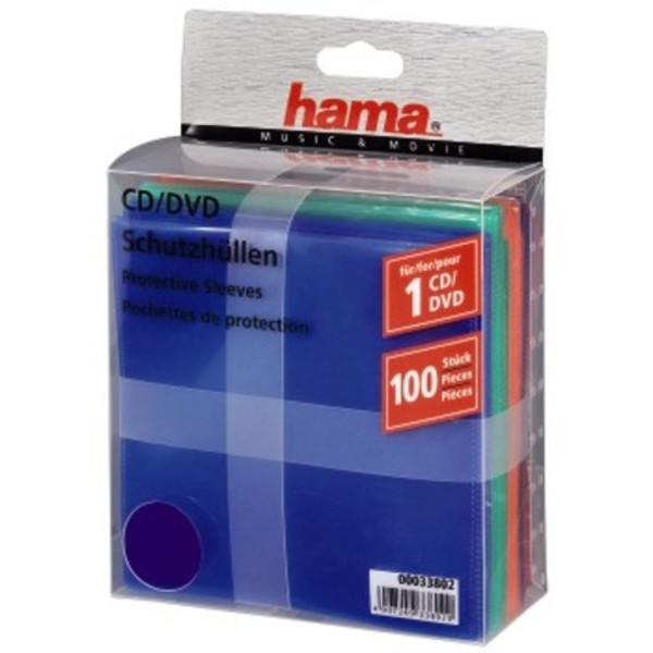 Hama zaštitne kesice za CD/DVD u boji (100pak) - AVAcom - Katalog prodavnica - Crna Gora