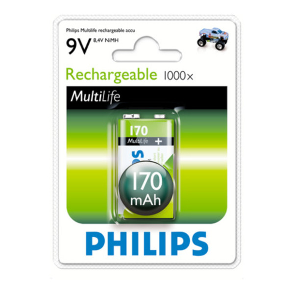 Philips 7R22NM 9V 170mAh Multilife punjiva baterija - AVAcom - Katalog prodavnica - Crna Gora