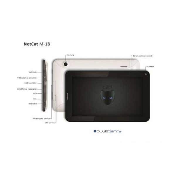 Tablet Blueberry NetCat M-18 7",DC A9/512MB/4GB/GPS/BT/SIM slot/CamX2/Andro 4.1 - WINWIN SHOP - Katalog prodavnica - Crna Gora