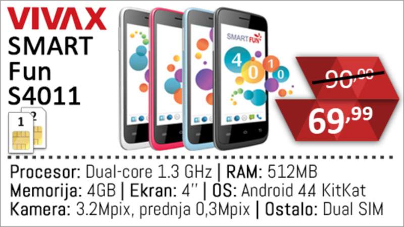 Vivax Smart Fun S4011 - AVAcom - Katalog prodavnica - Crna Gora