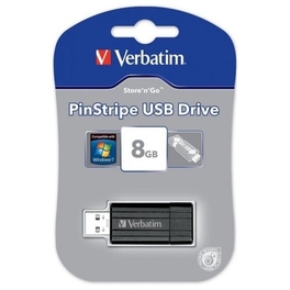 USB Flash Disk 8GB Verbatim Pin Stripe, USB2.0/49062 - WINWIN SHOP - Katalog prodavnica - Crna Gora